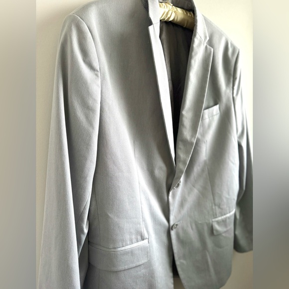 CALVIN KLEIN Double breasted blazer suit jacket, light grey, size XL - Picture 6 of 9